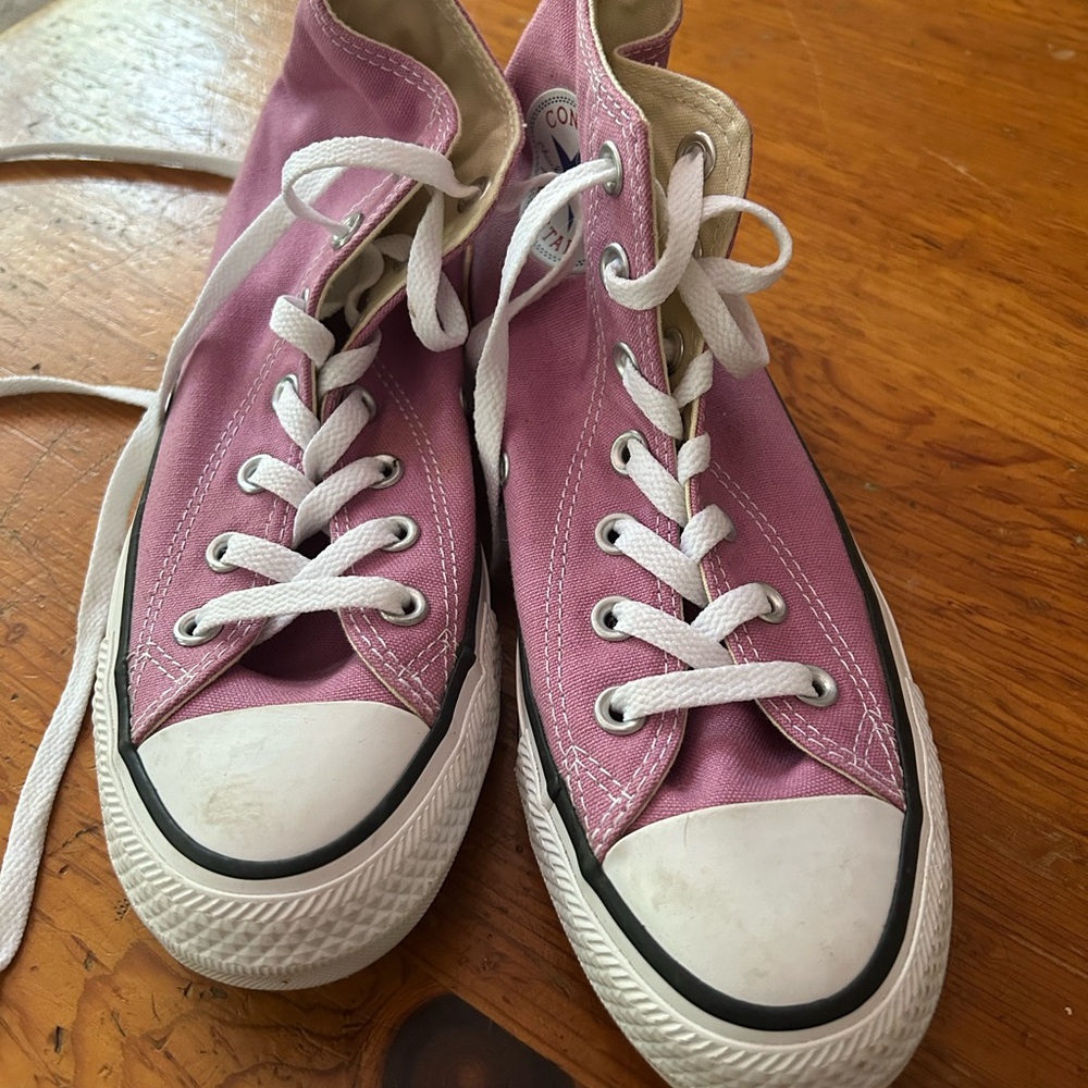 Converse Pink Canvas High-Tops